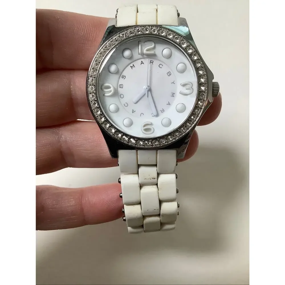 Marc by Marc Jacobs Stainless Steel Glitz Crystal Bezel Quartz Watch F16-30